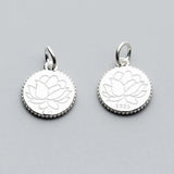 925 Silver Lotus/Sunflower Dangle Charms Pendant for Bracelets DIY Jewelry