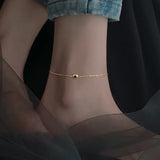 925 Silver Love Anklet Summer Tide Foot Chains