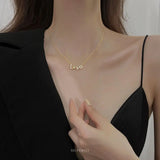 925 Silver Love Crown Pendant Necklace 18k Clavicle Jewelry
