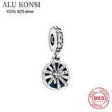 925 Silver Mother Daughter Heart Pendant for Pan Bracelet