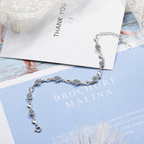 925 Silver Love Heart Bracelets Zircon Wedding Jewelry Chshine