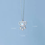 925 Silver Love Heart Pendant Necklaces For Women Clavicle Chain