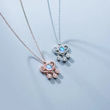 925 Silver Love Heart Pendant Necklaces For Women Clavicle Chain