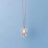 925 Silver Love Heart Pendant Necklaces For Women Clavicle Chain