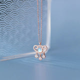 925 Silver Love Heart Pendant Necklaces For Women Clavicle Chain