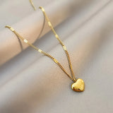 925 Silver Love Necklace Clavicle Chain 18K for Women