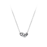 925 Silver Love Necklace Rose Pendant Clavicle Chain