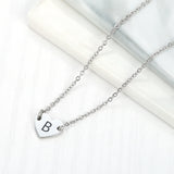 925 Silver Love Pendant Carved Personalized Letters Vintage Minimalist Jewelry