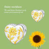 925 Silver Sunflower Love Charm Beads for Bracelet