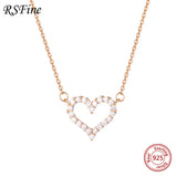 925 Silver Love Necklace with Diamond for Women