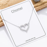 925 Silver Love Necklace with Diamond for Women