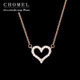 925 Silver Love Necklace with Diamond for Women