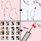 925 Silver Loved Heart Ear Hoops Earrings for Women