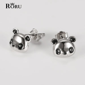 925 Sterling Silver Panda Stud Earrings for Girls