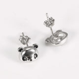 925 Sterling Silver Panda Stud Earrings for Girls