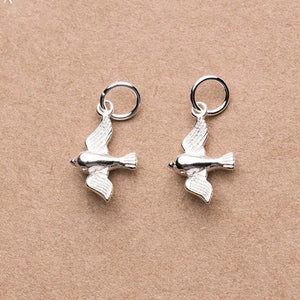 925 Silver Bird Charms 9x12mm Necklace Bracelets DIY Jewelry Making