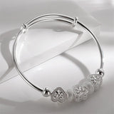 925 Sterling Silver Heart Bracelet Wedding Jewelry Holiday Gift