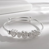 925 Sterling Silver Heart Bracelet Wedding Jewelry Holiday Gift
