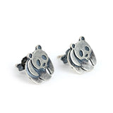 925 Silver Panda Stud Earrings Vintage Wedding Jewelry