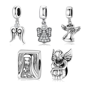 925 Sterling Silver Angel Baby Pendant Jewelry Women Bracelet Necklace