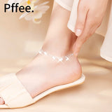 925 Silver Luck Leaf Anklets for Women Beads Bracelets