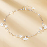 925 Silver Luck Leaf Anklets for Women Beads Bracelets