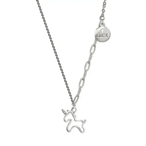 925 Silver Luck Pony Pendant Necklace for Women