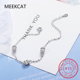 925 Silver Lucky Beads Bracelet Gemstone Cylinder Jewelry
