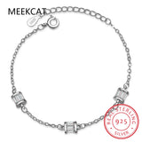 925 Silver Lucky Beads Bracelet Gemstone Cylinder Jewelry