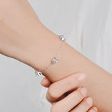 925 Silver Lucky Beads Bracelet Gemstone Cylinder Jewelry