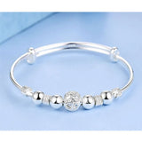 925 Silver Lucky Charm Bracelet Cuff For Women Bangles Jewelry Christmas