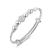 925 Silver Lucky Charm Bracelet Cuff For Women Bangles Jewelry Christmas