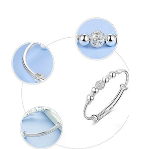 925 Silver Lucky Charm Bracelet Cuff For Women Bangles Jewelry Christmas