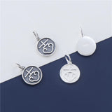 925 Silver Lucky Cloud Round Circle Charms DIY Jewelry Making