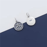 925 Silver Lucky Cloud Round Circle Charms DIY Jewelry Making