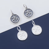 925 Silver Lucky Cloud Round Circle Charms DIY Jewelry Making