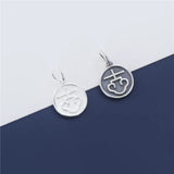 925 Silver Lucky Cloud Round Circle Charms DIY Jewelry Making