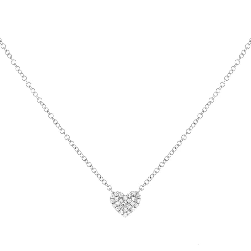 925 Silver Lucky Eyes Heart Pendant Necklace CZ Chain Women Wedding Jewelry
