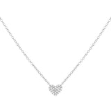 925 Silver Lucky Eyes Heart Pendant Necklace CZ Chain Women Wedding Jewelry