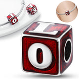 925 Silver Red Love Heart Charm Pendant for Bracelet DIY Jewelry