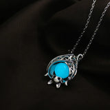 925 Silver Bat Pendant Necklace Women's Fine Jewelry Halloween Gift