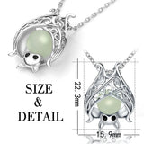 925 Silver Bat Pendant Necklace Women's Fine Jewelry Halloween Gift