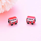 925 Silver Lundon Bus Charm Beads for Bracelet DIY Jewelry
