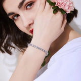 925 Silver 5mm CZ Tennis Crystal Bracelet for Women Girl Party