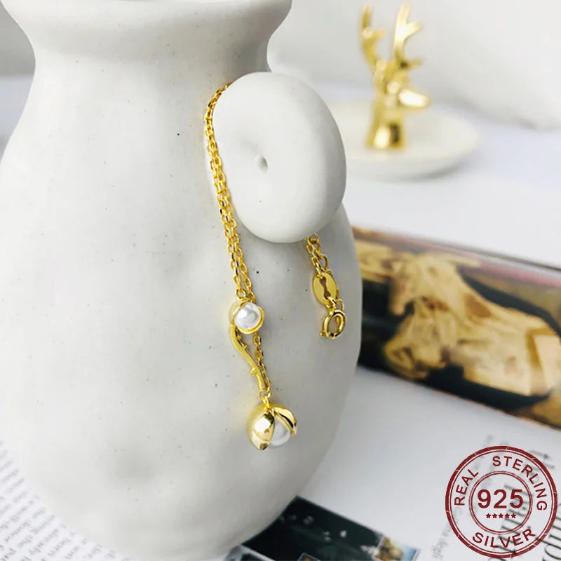 925 Silver Bracelet for Women Pearl Bracelet Jewelry Christmas Gift