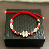 925 Silver MY WEDDING Charm Bracelets Multicolor Double Happiness