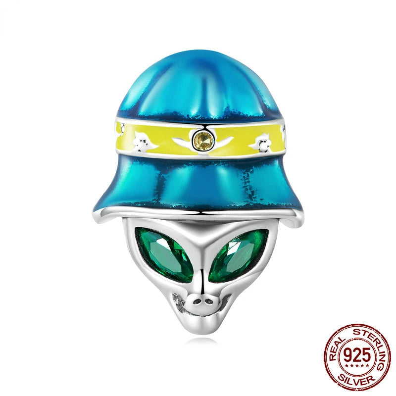 925 Sterling Silver Magic Alien Charms for DIY Bracelet & Bangle