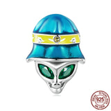 925 Sterling Silver Magic Alien Charms for DIY Bracelet & Bangle