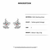 925 Silver Ghost Hat Stud Earrings for Women