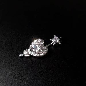 925 Silver Magic Wand Navel Piercing Belly Button Ring Women Jewelry